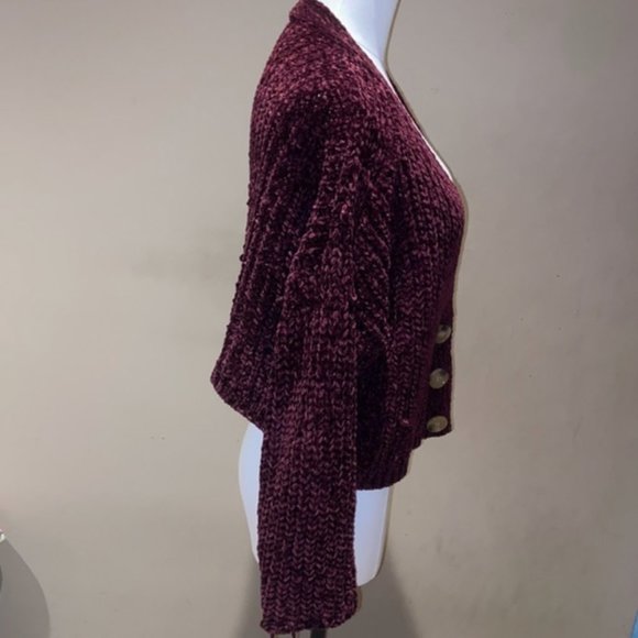 LF super soft maroon cardigan - Picture 3 of 4